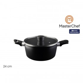 Casseruola con coperchio MasterChef 24 cm (4 Unità)