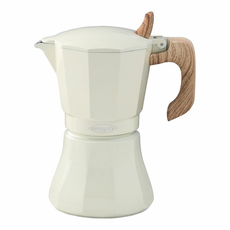 Caffettiera Italiana Oroley Petra Crema Alluminio 6 Tazze