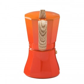 Caffettiera Italiana Oroley Petra Arancio Alluminio 6 Tazze