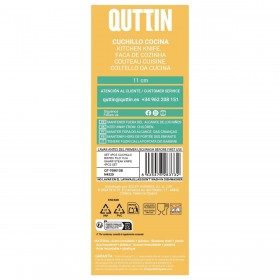 Set di Coltelli per Carne Quttin 11 cm Nero Argentato Acciaio inossidabile 4 Pezzi (18 Unità)