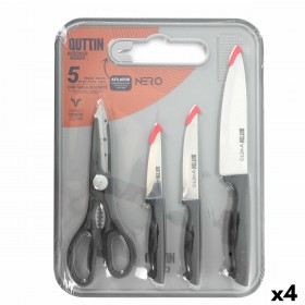 Set di Coltelli Quttin Nero 5 Pezzi (4 Unità)