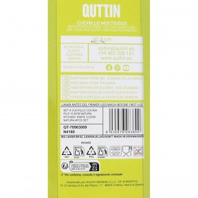 Coltello da Cucina Quttin Natura Marrone Argentato Acciaio inossidabile 10,5 cm 4 Pezzi (12 Unità)