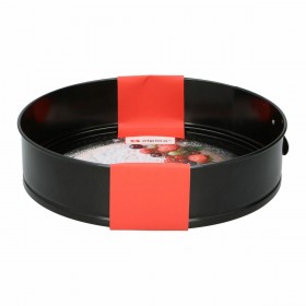 Stampo per Torte Alpina Antiscivolo Rotondo Nero Acciaio Ø 28 x 6,7 cm