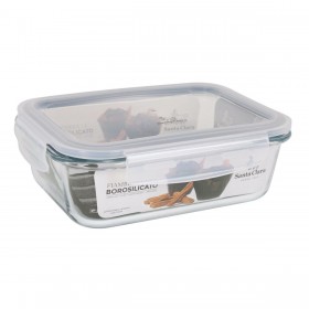 Porta pranzo Ermetico Santa Clara Trasparente Rettangolare 1L (6 Unità)