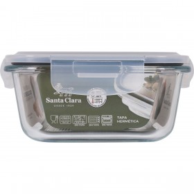 Porta pranzo Ermetico Santa Clara Trasparente Rettangolare 1L (6 Unità)