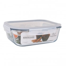 Porta pranzo Ermetico Santa Clara Trasparente Rettangolare 2,4 L (4 Unità)