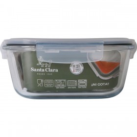 Porta pranzo Ermetico Santa Clara Trasparente Rettangolare 2,4 L (4 Unità)