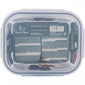 Porta pranzo Ermetico Santa Clara Trasparente Rettangolare 2,4 L (4 Unità)