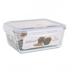 Porta pranzo Ermetico Santa Clara Trasparente Rettangolare 3,5 L (3 Unità)
