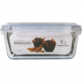 Porta pranzo Ermetico Santa Clara Trasparente Rettangolare 3,5 L (3 Unità)