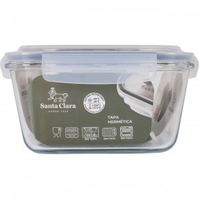 Porta pranzo Ermetico Santa Clara Trasparente Rettangolare 3,5 L (3 Unità)