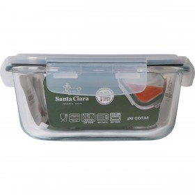 Porta pranzo Ermetico Santa Clara Trasparente Rettangolare 1,5 L (6 Unità)