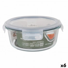 Porta pranzo Ermetico Santa Clara Trasparente Ø 17 cm 0,9 l (6 Unità)