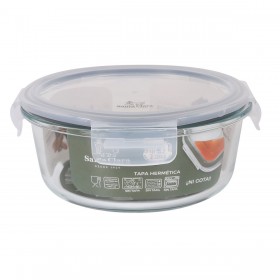 Porta pranzo Ermetico Santa Clara Trasparente Ø 17 cm 0,9 l (6 Unità)