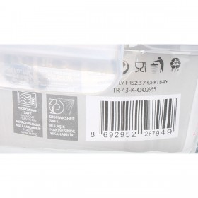 Porta pranzo Ermetico LAV Grigio Trasparente 0,4 l (12 Unità)