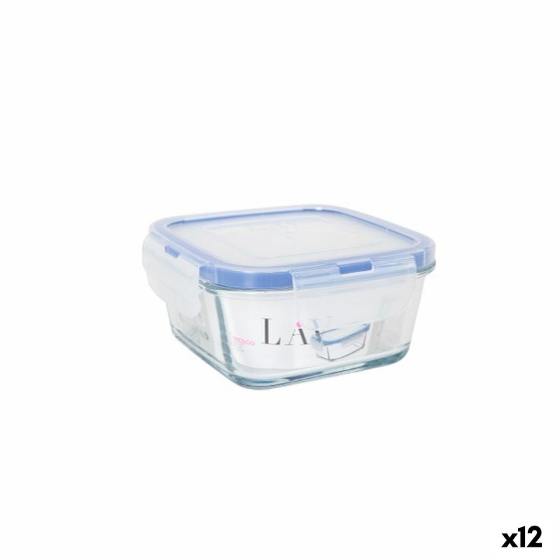 Porta pranzo Ermetico LAV Azzurro Trasparente 375 ml (12 Unità)