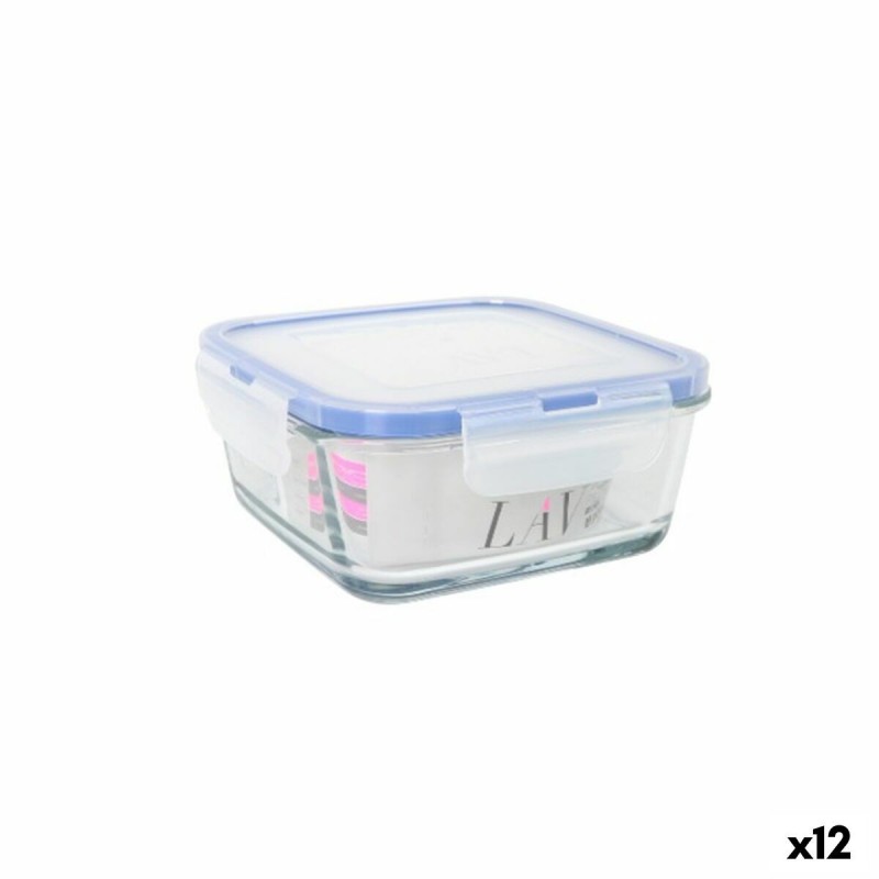 Porta pranzo Ermetico LAV Azzurro Trasparente 0,72 l (12 Unità)