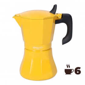 Caffettiera Italiana Oroley Petra Senape Alluminio 6 Tazze