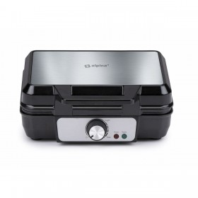Macchina da Waffle Alpina 1000 W Argentato