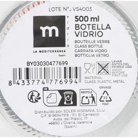 Bottiglia di Vetro La Mediterránea 500 ml 0,5 L (24 Unità)