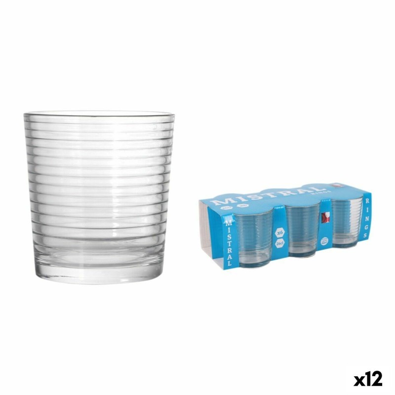 Set di Bicchieri La Mediterránea Mistral rings 6 Pezzi (12 Unità)