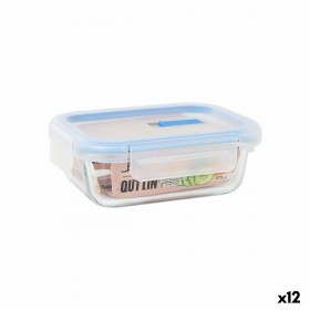 Porta pranzo Ermetico Quttin Trasparente Rettangolare 375 ml (12 Unità)