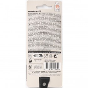 Coltello Spelucchino MasterChef Nero Argentato Acciaio inossidabile 7 cm (24 Unità)