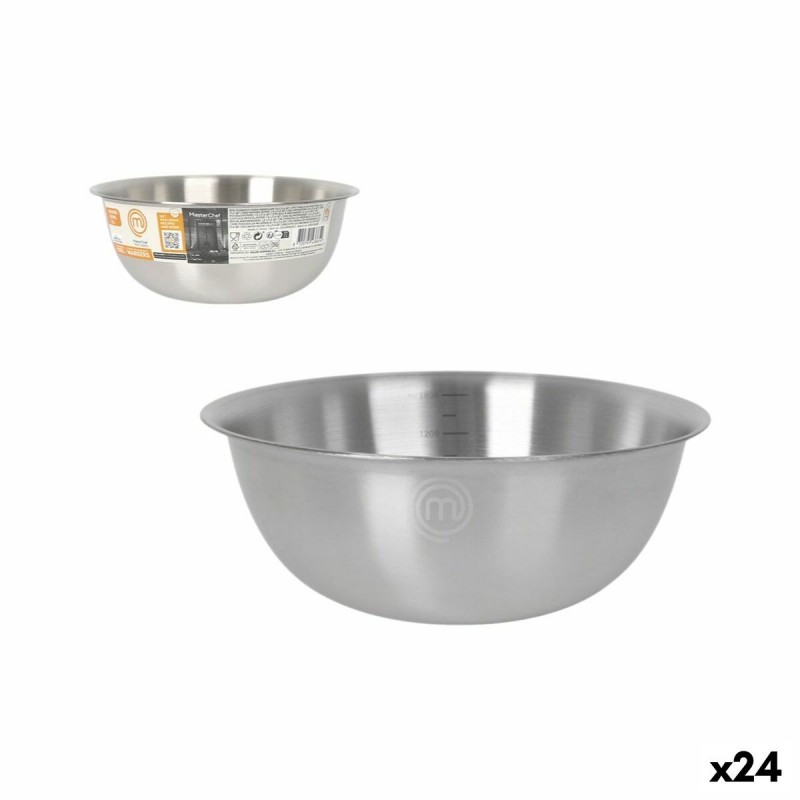 Ciotola MasterChef Acciaio inossidabile 2 L 2L 22 x 8,7 cm (24 Unità)