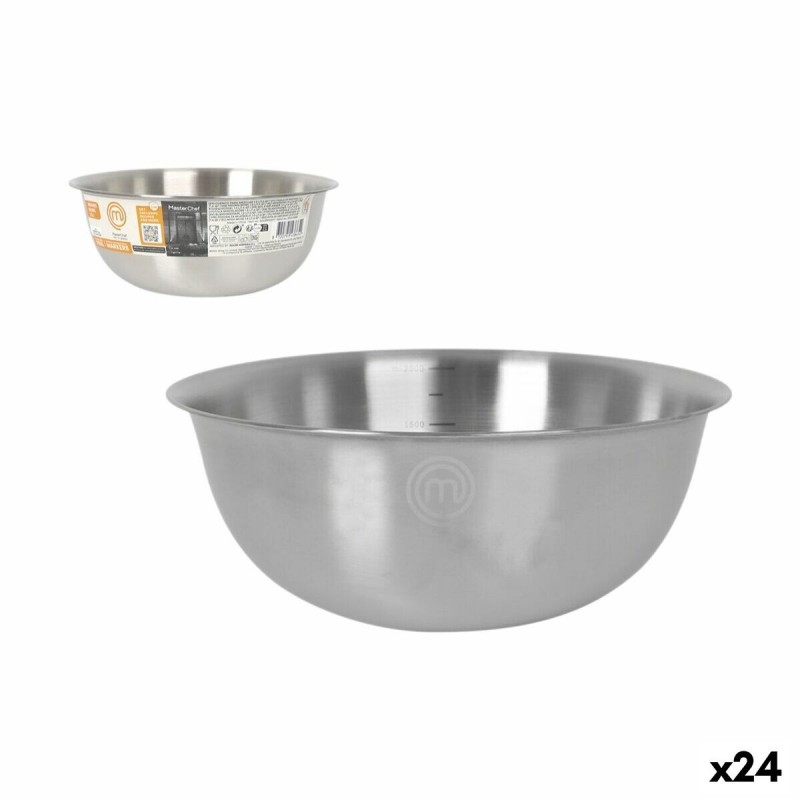 Ciotola MasterChef Acciaio inossidabile 3 L 24 x 10 cm (24 Unità)