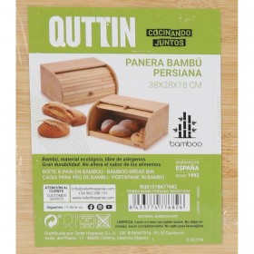 Portapane Quttin Bambù 38 x 28 x 18 cm (4 Unità)