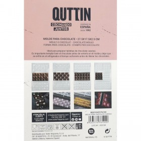 Stampo per Dolci Quttin CHOCOLATE 27,5 x 17,5 x 2,5 cm (12 Unità)