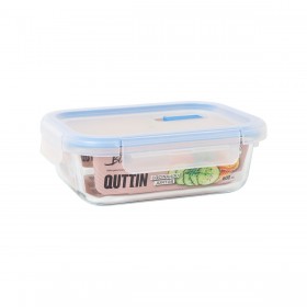 Porta pranzo Ermetico Quttin Boho Trasparente Rettangolare 600 ml (6 Unità)