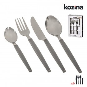 Posate Kozina Grigio Acciaio 24 Pezzi