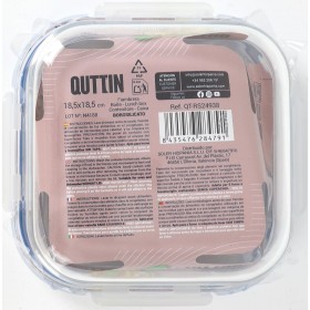 Porta pranzo Ermetico Quttin Boho Trasparente 1,1 L (6 Unità)