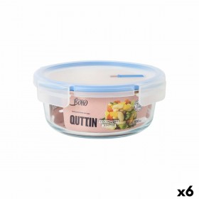 Porta pranzo Ermetico Quttin Boho Trasparente 0,9 l (6 Unità)