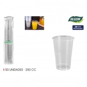 Set di Bicchieri Algon 250 ml 50 Pezzi (18 Unità)
