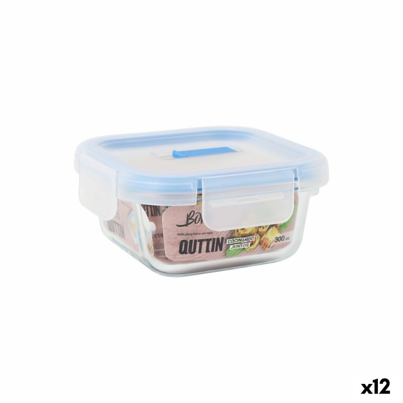 Porta pranzo Ermetico Quttin Boho Trasparente 0,3 L (12 Unità)