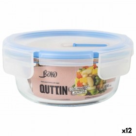 Porta pranzo Ermetico Quttin Boho Trasparente 0,4 l (12 Unità)