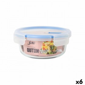 Porta pranzo Ermetico Quttin Boho Trasparente 650 ml (6 Unità)