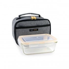 Porta colazione Termico Ibili 753401g Grigio Poliestere Vetro Borosilicato 21 x 13 x 14 cm