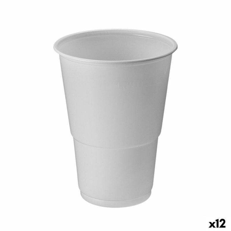 Set di Bicchieri Algon Bianco 330 ml 50 Pezzi (12 Unità)