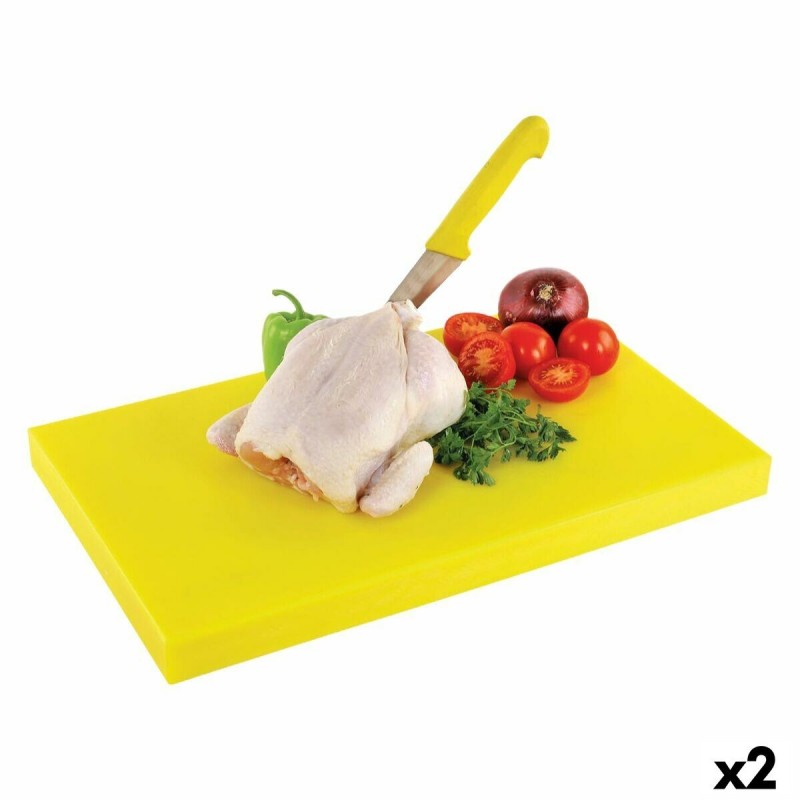 Tagliere Giallo 40 x 40 x 4 cm (2 Unità)