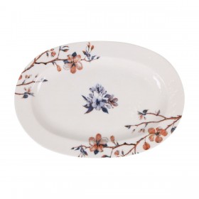 Vassoio per aperitivi Toscana Fiori Ovale 30 x 20 x 2 cm (6 Unità)