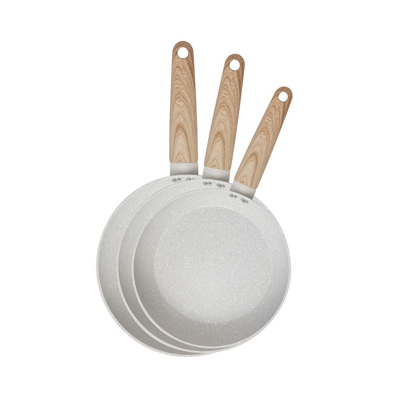 Set di padelle San Ignacio Crema Ø 18 x 4 cm Ø 22 x 5 cm Ø 26 x 5 cm 3 Pezzi