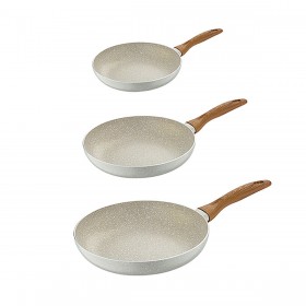 Set di padelle San Ignacio Crema Alluminio Ø 16 x 3,5 cm Ø 20 x 4,5 cm Ø 24 x 4,5 cm 3 Pezzi