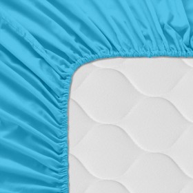 Lenzuolo con angoli HappyFriday BASIC KIDS Turchese 60 x 120 x 14 cm