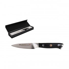 Coltello Spelucchino Quttin Damaskus Nero Argentato Acciaio inossidabile 9 cm (2 Unità)
