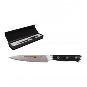 Coltello da Cucina Quttin Damaskus Nero Argentato 12 cm (2 Unità)