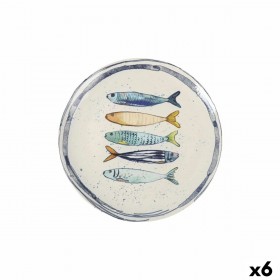 Piatto da pranzo La Mediterránea Peixe Ø 26 cm (6 Unità)