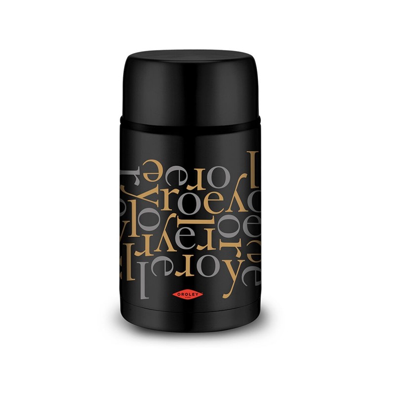 Thermos per Alimenti Oroley Nero Acciaio inossidabile 1 L Lettere